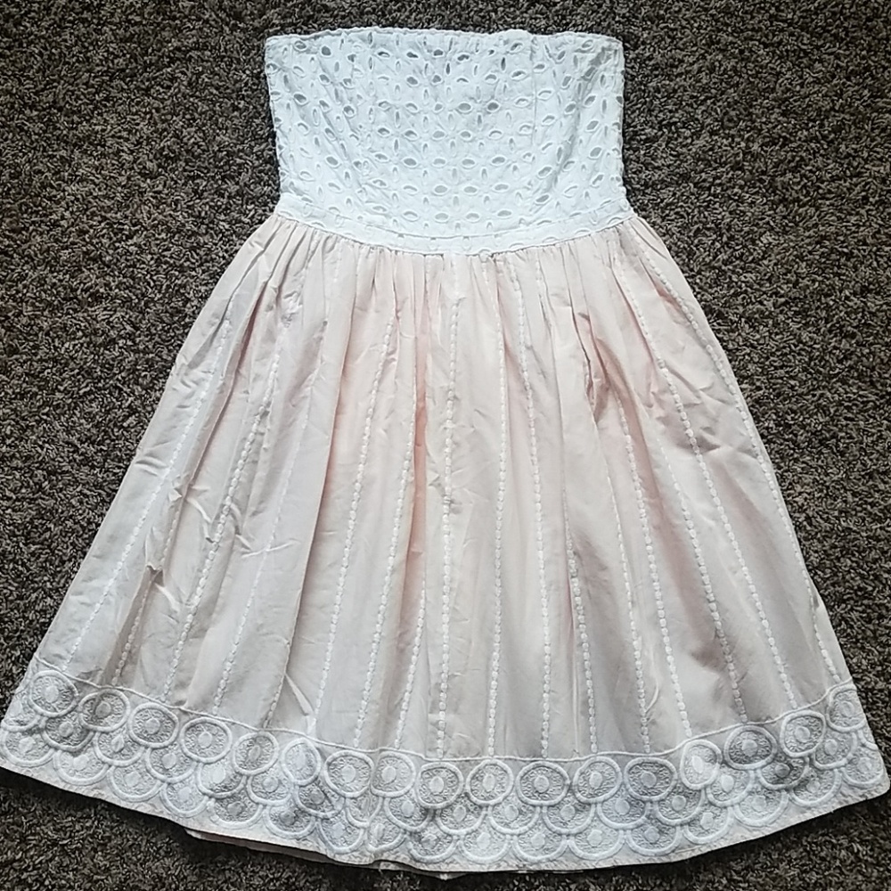 *SOLD* H&M Strapless Eyelet Dress